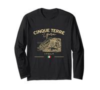 Cinque Terre Liguria Bandiera Italia Riviera Maglia a Manica