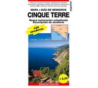 Cinque Terre. Mapa. Guía de senderos. 185 senderos, escala 1:25.000