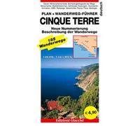 Cinque terre. Plan. Wanderweg-Führer. 185 Wanderwege, Maßtab 1:25.000