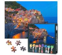 Cinque Terre Puzzle da 1000 pezzi per adulti - Paesaggio costiero italiano, sfidante Premium Puzzle 70 x 50 cm con design del parco nazionale