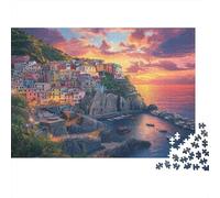 Cinque Terre, vista mare 1000pcs (75x50cm) - Cielo Romantico Puzzle Per Adulti GioGattotolo Fai-da-te