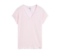 CINQUE, ,Tops ,Donna ,Rosa ,S Camicia in Lino con Scollo a V e Maniche Risvoltabili