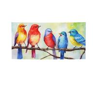 Cinque uccelli cantanti Banner segno per esterni interni compleanno sfondo poster decorazioni per feste forniture sfondo foto con occhielli bandiera da parete personalizzata