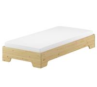Cinque varianti di solido letto una piazza 80x200 in Pino massello V-60.56-08