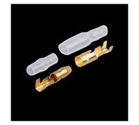 CINQUENUM 4.0 Morsetto di Proiettile Auto Connettore del Cavo Elettrico Diametro Diametro Pin 4mm Set 50sets = 200pcs Femmina + Maschio + Caso Terminale a Freddo (Color : 25Sets (100pcs))