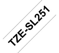 Cinta autolaminata Brother TZESL251 24mm x 8m nero su bianco resistente ai graffi
