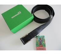 cinta cintura nera uomo classica elegante Seminole Belts leather solid brass