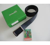 cinta cintura uomo elegante vera pelle blu notte Seminole Belts solid brass