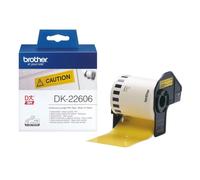 Cinta continua DK22606 nero su giallo 6,2 cm x 15,24 m per Brother QL serie