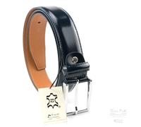 Cinta da uomo lucida vera pelle anche la fodera elegante da cerimonia cm.3,5