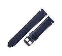 Cinta di Cuoio in Cera Olio 18mm 20mm 22mm da Uomo a Morbido Cinturino da Uomo Blu-Verde Blu per Gli Accessori per Orologi a Marcia S2