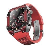 Cinta di custodia in fibra di carbonio per serie 44/45 mm, kit di modifica della cintura in gomma compatibile con iwatch 8 7 6 5 4 4 Serie SE Modifica di aggiornamento (Colore: 10, dimensione: 44 mm)