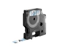 Cinta etichette Dymo LabelManager LabelWriter 450 DUO 12mm x 7m nero su trasparente poliestere resistente UV acqua