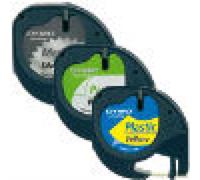 Cinta LetraTAG 12 mm 3 pezzi Poliestere Origine Belgio 4 m Autoadesiva Affidabile