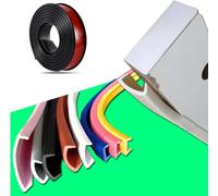 Cinta para Bordes de Muebles, Banda en U, Bordi per Tavoli in Legno, Profilo per ante Armadio, Profilo da Inoltrare per Mobili per Armadio, Tavolo, Piano di Lavoro, Paraspigoli (Nero,5m×25mm)