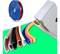 Cinta para Bordes de Muebles, Banda en U, Bordi per Tavoli in Legno, Profilo per ante Armadio, Profilo da Inoltrare per Mobili per Armadio, Tavolo, Piano di Lavoro, Paraspigoli (Blu,5m×17mm)