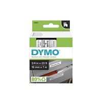 CINTA ROTULADORA AUTOADHESIVA DYMO D1 19MM X 7 METROS DE LONGITUD PARA ROTULADORAS LABEL MANAGER, NEGRO SOBRE BLANCO