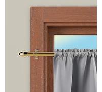 CINTACOR | Aste per Tende, Astina Decorativa in Metallo, Bastoni per Tende Allungabili con Viti e Ganci, Barra Regolabile | Diametro 13mm | Colore: Oro, 120-215cm
