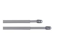 CINTACOR | Aste per Tende Senza Forare, Bastoni Tende a Pressione, Astina Piatta in Metallo, Bastoni per Tende Allungabili, Facile Installazione, Diametro 11mm | 2 unità | Grigio, Lunghezza 80-145cm
