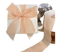 Cintas De Tela Silver Sparkling Yarn Ribbon Chiffon Wedding Wrinkle Mesh Bright Silk Box Flower Bundle Packaging(Color-09)