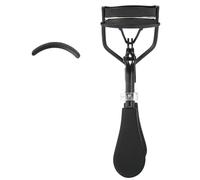 Cintero di ciglia in acciaio inossibile professionale con pad silicone design ergonomico per tutte le forme degli occhi riccioli voluminosi nessun pizzico senza dolore strumento (Nero)