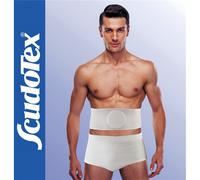 CINTO OMBELICALE PER ERNIA IN TESSUTO TRASPIRANTE E PLACCA IMBOTTITA IN COTONE