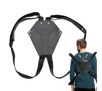 Cintura a sciabola, doppia guaina a sciabola, spallacci regolabili, in pelle PU, supporto per cintura posteriore, spalline, fondina per costumi anime