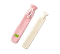 Cintura Ad Acqua Calda 2PCS Extra long hot water bottle, extra large water-filled shoulder and neck warmer, bed warmer, quilt artifact in winter Borsa Dell'acqua Calda In Gomma(Pink)