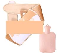 Cintura Ad Acqua Calda 2Pcs Hot Water Bag Waist Cover Belt Stomach Abdominal Warming Band Hot Water Bottle Bag Warm Waist Cover Belt for Neck Back Hand Borsa Dell'acqua Calda In Gomma(Light Brown)