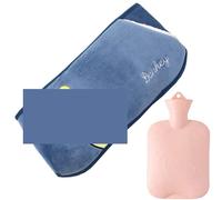 Cintura Ad Acqua Calda 2Pcs Hot Water Bag Waist Cover Belt Stomach Abdominal Warming Band Hot Water Bottle Bag Warm Waist Cover Belt for Neck Back Hand Borsa Dell'acqua Calda In Gomma(Dark Blue)
