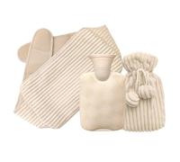 Cintura Ad Acqua Calda 2PCS Hot Water Bottle With Cover Hot Water Bottle Belt For Children Adults Elderly Women PVC For Neck Shoulder Waist Borsa Dell'acqua Calda In Gomma(6pcs beige-2L)