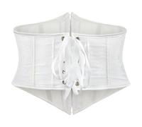 Cintura Affinante Esterna Struttura Ossa Pesce Supporto Petto Stile per Abiti Sofisticati E Modellazione Ottimale Guaina Pancia Piatto, bianco, L