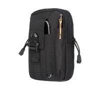 Cintura Bag, Grande Capacità Fanny Pack, Outdoor Hiking Belt Bag, 4,72 x 1,96 x 6,29 pollici Compatto Adjustable Sturdy Stylish Pocket Storage, for Fishing, Camping, and Travel, Nero , Se référer au