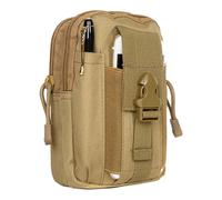 Cintura Bag, Grande Capacità Fanny Pack, Outdoor Hiking Belt Bag, 4,72 x 1,96 x 6,29 pollici Compatto Adjustable Sturdy Stylish Pocket Storage, for Fishing, Camping, and Travel, Khaki, Se référer au