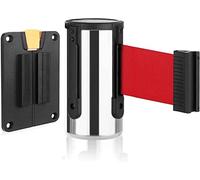 Cintura barriera barriera di controllo della folla retrattile a parete montata a parete, barriera a parete retrattile da 6,5 piedi, nastro isolante a parete in plastica ABS, utilizzato nei negozi al d