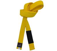 Cintura brasiliana per jiu-jitsu giovanile con sistema di grado BJJ sotto i 16 anni, larghezza 4 cm, per bambini, bianco, grigio, giallo, arancione, verde, Giallo, 260cm