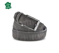 Cintura camoscio uomo donna grigio scuro classica scamosciata made in Italy