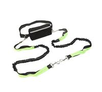 Cintura-cavo, Cavo per corsa, Cavo a mani libere, Cavo di addestramento per cintura, Cavo elastico anti-trazione e riflettente, Per corsa, camminata all'aperto (Verde)