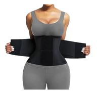 Cintura Cincher Ab Cintura Tummy Control Body Shaper con Triple Wrap Donne, Cintura Regolabile per Allenatore della Vita, Allenamento Belly Band Cinture Sportive per Allenamento Fitness (Noir,L)