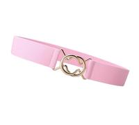Cintura Cincher in tessuto elasticizzato con chiusura a gancio in metallo cintura flessibile per donne adolescenti abiti casual abbigliamento elastico cintura, C, Taglia unica