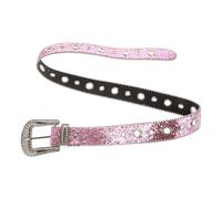 Cintura con Cristalli Rosa Regolabile in PU per Gonne e Pantaloni | Lega di Zinco, Stile Moda Texture Fine, per Uso Quotidiano e Vacanze, per Donne Attente alla Tendenza