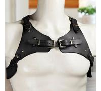 Cintura con fibbia in pelle PU con imbracatura per il petto Steampunk per la
