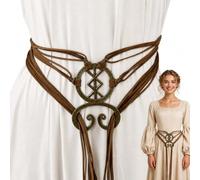 Cintura costume vichingo con croce troll, accessorio medievale bruno | Accessorio medievale rinascimentale per vichinghi, cosplay da mercato medievale di Halloween per donne e uomini.