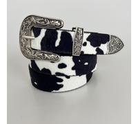 Cintura Cowboy Da Donna In Finta Pelle Con Fibbia Cowgirl Stampa A Macchie Retro