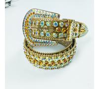 Cintura Cristallo Con Strass Per Donna E Uomo, Brillante, Costume Con Borchie