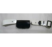 Cintura Croce Cintura Bianco Con Nero Sacchetto PVC R1601