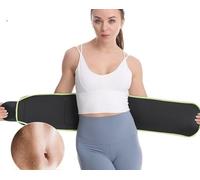 Cintura da allenamento in vita regolabile Trimmer in vita Forte supporto per la schiena Cintura addominale donna per la pancia per lo sport fitness Yoga nero, Nero , Taglia unica