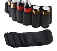 Cintura da Birra, 6 Tasche in Tessuto Oxford 600D Cintura Regolabile per Bevande per Feste Picnic Escursionismo Campeggio Attività all'Aria Aperta Pesca
