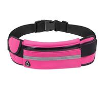 Cintura da corsa con supporto per telefono, marsupio da corsa per telefoni, cuffie e bottiglia d'acqua, cintura da corsa impermeabile per donne e uomini (nero), rosa, Taglia unica, corsa, palestra