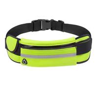 Cintura da corsa con supporto per telefono, marsupio da corsa per telefoni, cuffie e bottiglia d'acqua, cintura da corsa impermeabile per donne e uomini (nero), Verde, Taglia unica, corsa, palestra